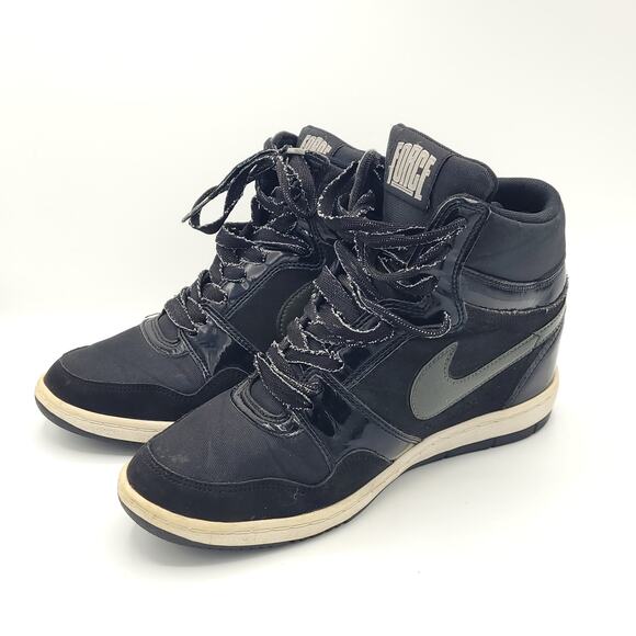 Nike Force Sky High 629746-001 Black Casual Shoes Sneakers women's Size 8.5 - Picture 4 of 9